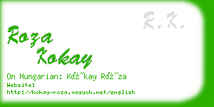 roza kokay business card